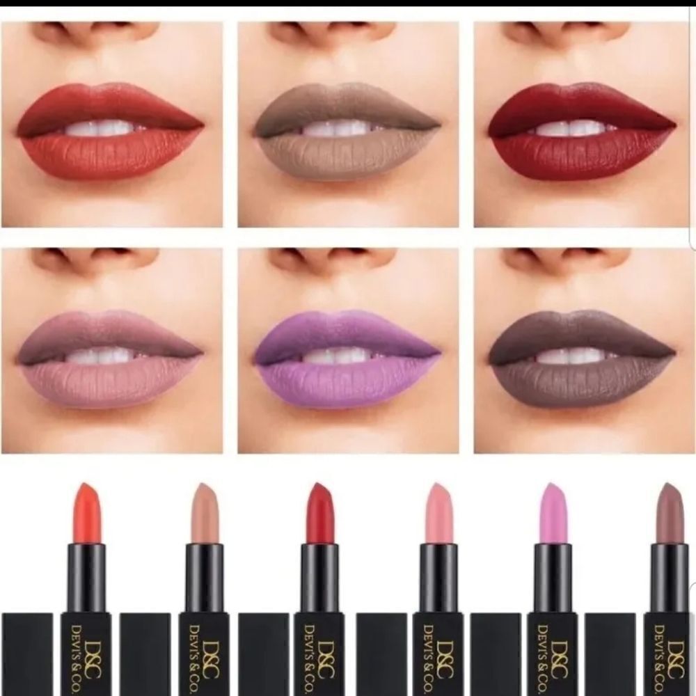 Devi's & Co- sophisticated long lasting vegan waterproof matte/nude 6pcs set new